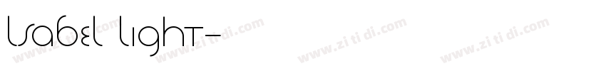 lsabel light字体转换